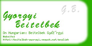 gyorgyi beitelbek business card